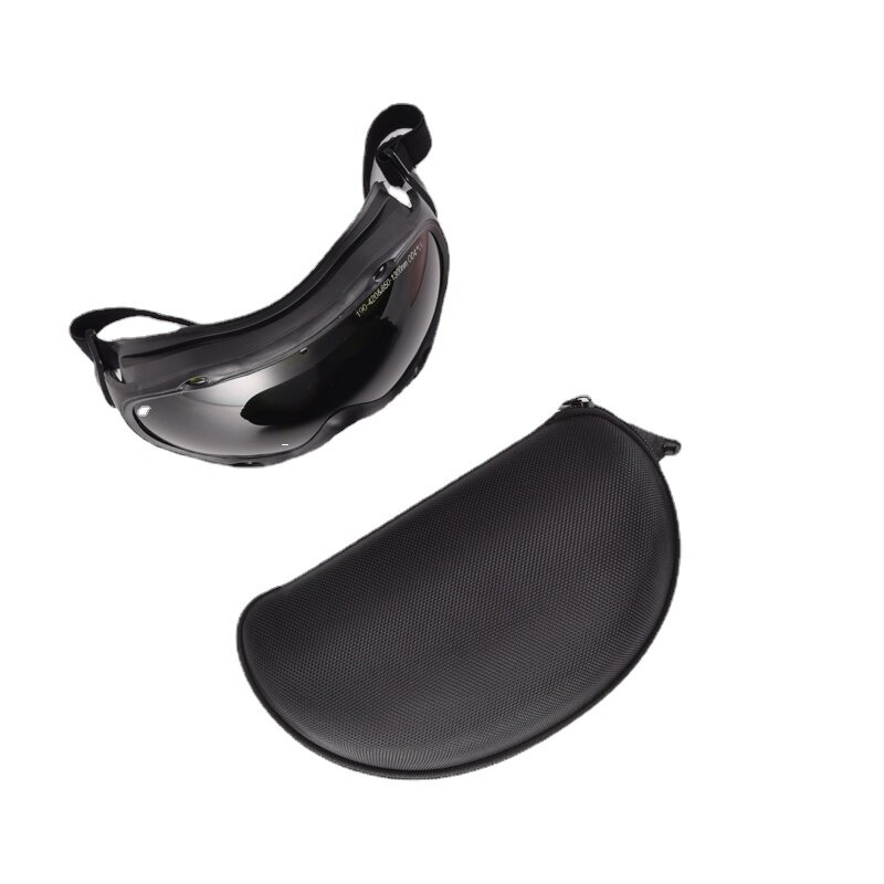 Gafas de seguridad para láser de fibra O.D 6 + 1064nm 1070nm 1080nm, con bolsa dura negra y paño de limpieza CE