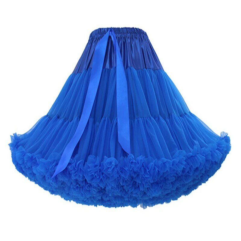 Женская Пышная юбка-пачка длиной 55 см, бальные платья, пушистая Нижняя юбка принцессы для балета и танцев, кринолиновые юбки