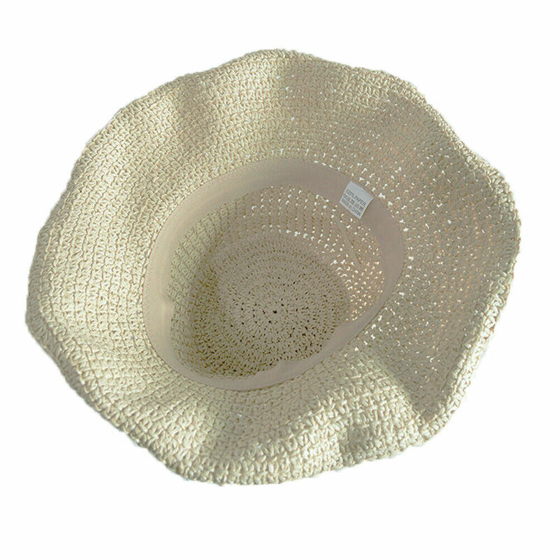 Boho style 2019 bow sun hat 여성용 와이드 브림 플로피 여름 모자 비치 파나마 밀짚 돔 양동이 모자 femme shade hat