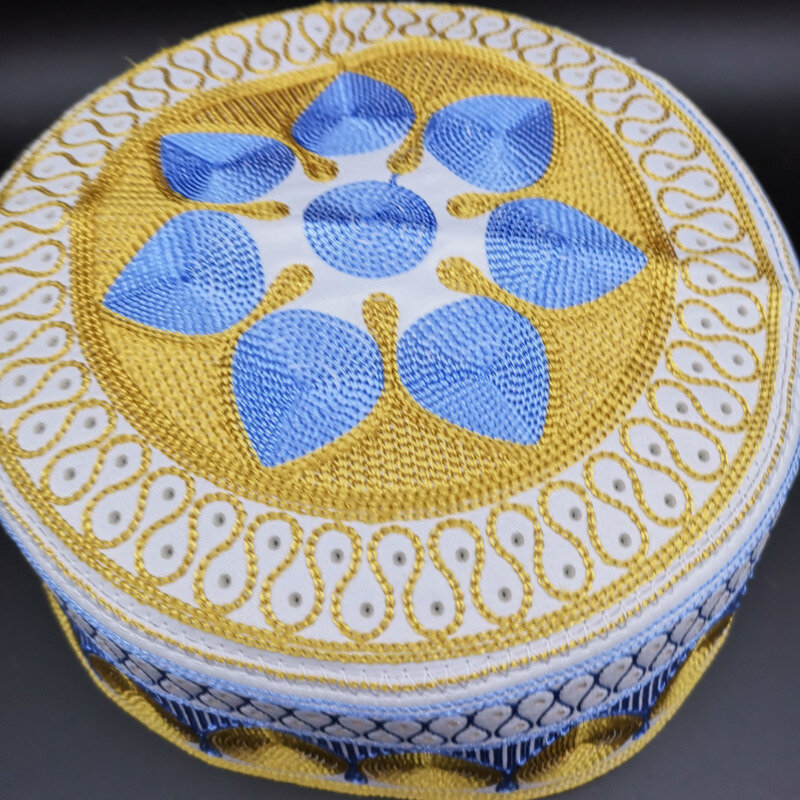Молитвенный коврик золотисто-голубой Topi Kippah, мусульманский ковер, молитвенные колпачки Саудовской Абайи, мужские Намаз