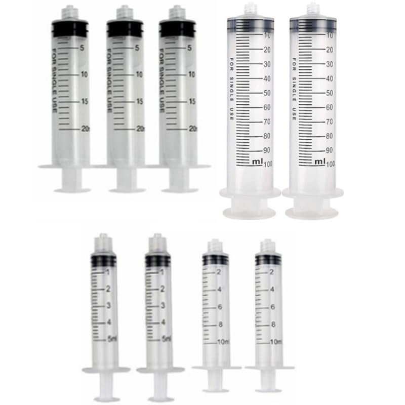 5Ml/10Ml/20Ml/30Ml/50Ml/100Ml Syringe Tanpa Jarum Penyimpanan Sekrup Crimp Pengeluaran Kunci Syringe