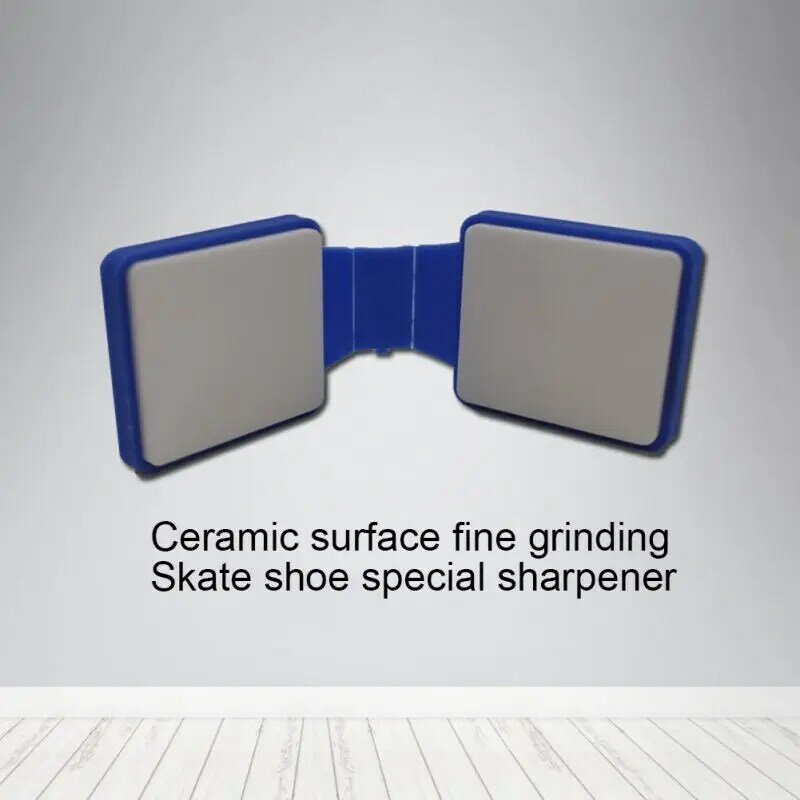 Ice Skate Blade Sharpener Double Sided Portable Diamond Ceramic Roller Shoes Blades Grinder For Speed Skating
