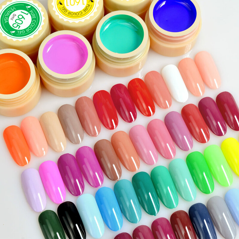 Venalisa краска гель 60 цветов s 5 мл профессиональная краска для ногтей Цветной Гель-лак для УФ-гель для дизайна ногтей Гель-лак