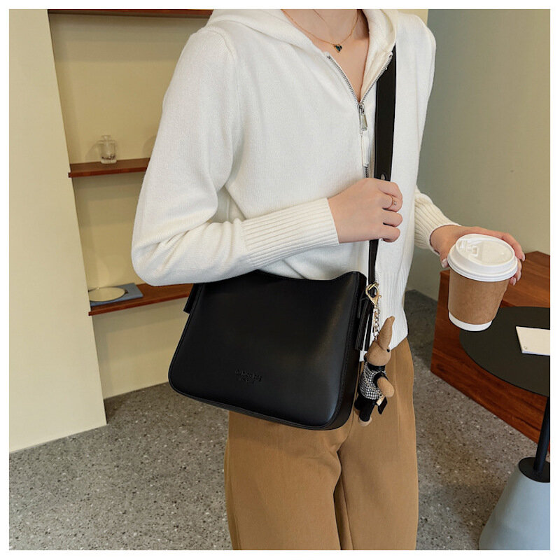 Женская сумка-ведро из экокожи, винтажная сумка на одно плечо, идеально подходит для подарка, 2022
