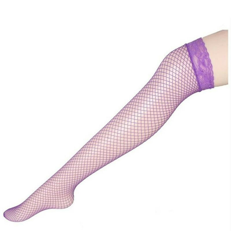 Style Sexy Woman Crystal Glitter Up Thigh High Stockings Rhinestone Fishnet Over The Knee Socks Nightclubs Pantyhose Blue Fit
