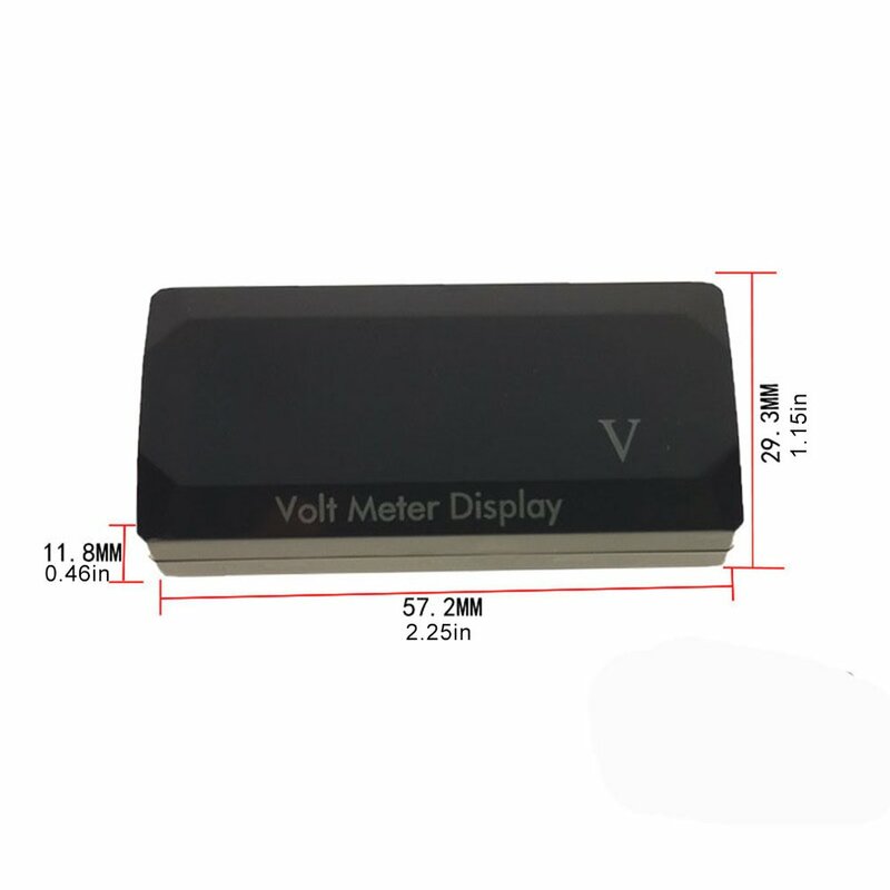 DC12V Mini Digital LED Panel โวลต์แรงดันไฟฟ้า Meter Tester การป้องกันการเชื่อมต่อย้อนกลับโวลต์มิเตอร์สำหรับรถจักรย...