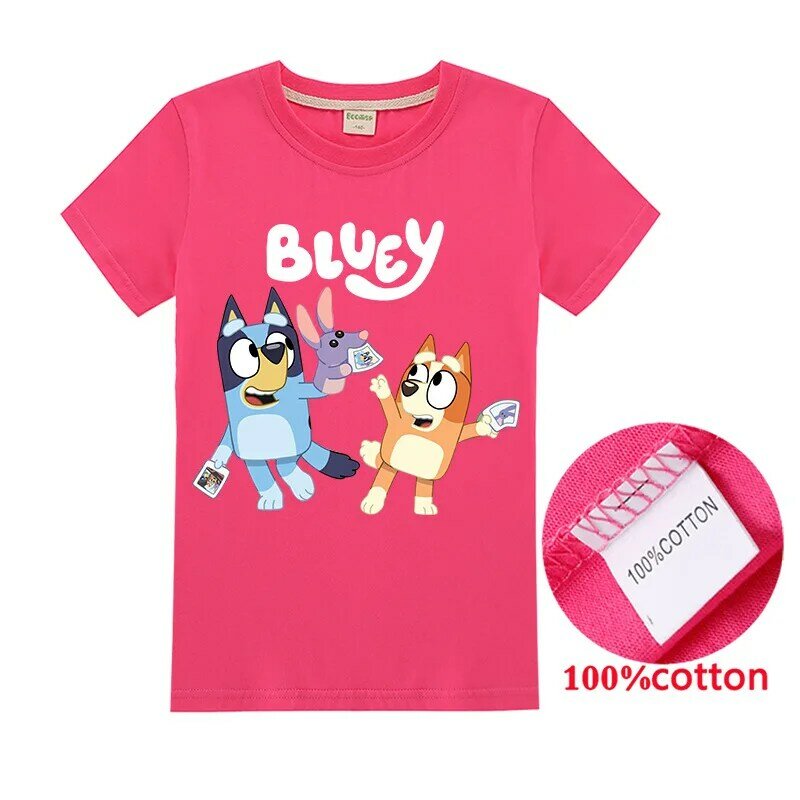  BLUEY & Bingo - Camiseta estampada transpirable a la