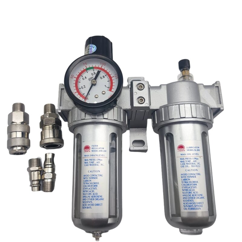 Фотоэлемент SFC-400, воздушный компрессор, воздушный фильтр, регулятор, сепаратор для масла и воды, ловушка, фильтр, регулятор клапана, автоматический слив