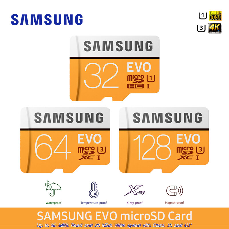 SAMSUNG EVO Plus/PRO Enduran microsd 카드 512Gb 256G 128G 64G 32Gb EVO U3/U1 Class10 U1 microSDXC/SDHC EVO + 16G 32Gb 메모리 카드