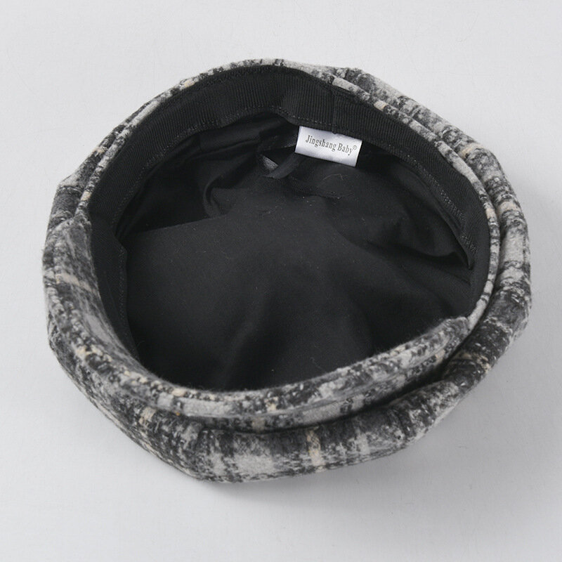 USPOP Neue Winter Wolle Caps Plaid Achteckige Hüte Vintage Visier Cap Lässige Berets
