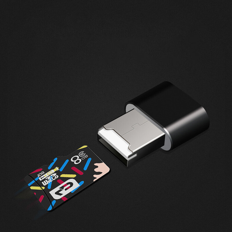 Hoge Snelheid Usb 2.0 Interface Tf T-Flash Geheugenkaartlezer Adapter Lichtgewicht Draagbare Mini Geheugenkaartlezer