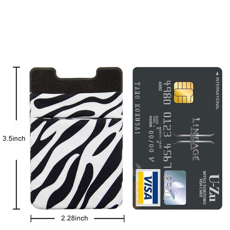 Elastic Lycra Titular Do Cartão, Mobile Phone Wallet, Titular do cartão de crédito, Adesivo, Universal Celular Acessório
