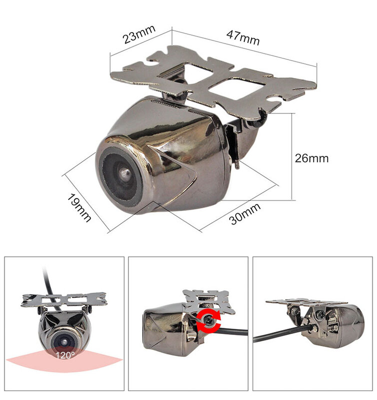 Diykit-リアビューカメラ,4.3インチ,LCDディスプレイ,HDセキュリティ,金属製,リアカメラ,車用