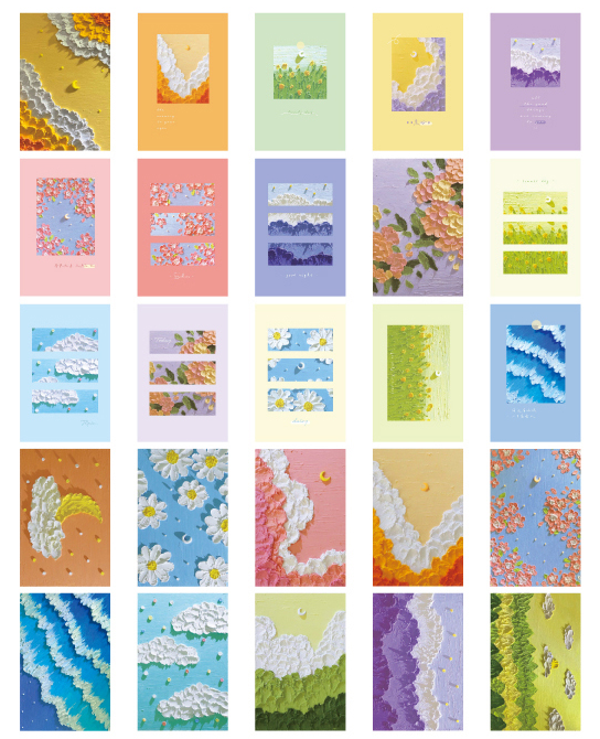 Carte postale en papier toutes saisons, 143mm x 93mm (1 paquet = 30 pièces)