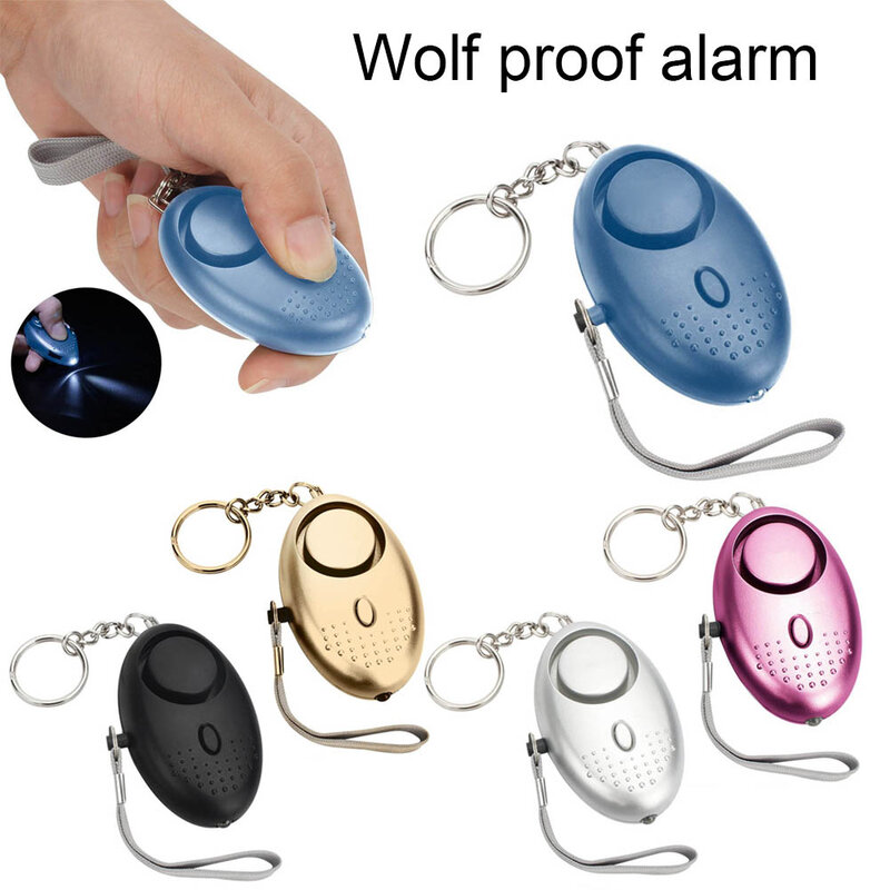 Personal Alarm With LED Light 120DB  Anti Lost Wolf Self-Defense Safety Attack Emergency Alarms For Women Kids Elderly EIG88
