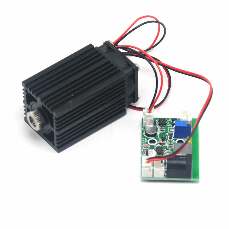 Focusable 532nm 80Mw Modul Cross Green Laser Diode 12V W/TTL Driver Fan Cooling