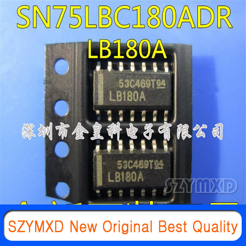 10 шт./лот новый оригинальный SN75LBC180ADR шелк Экран LB180A лапками углублением SOP-14 75LBC180 SOP14 чип в наличии