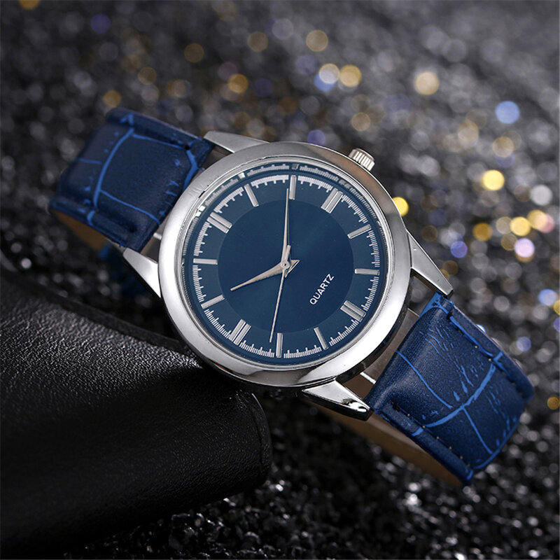Reloj deportivo de acero inoxidable para Hombre, pulsera de cuarzo con correa de cuero, a la moda, para negocios, 2022