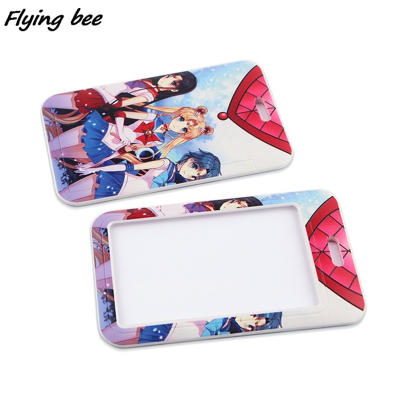Flyingbee-cordão para cartões de anime feminino, cordão para estudantes pendurado no pescoço, presilha para celular, porta-cartões de acesso para metrô x1583