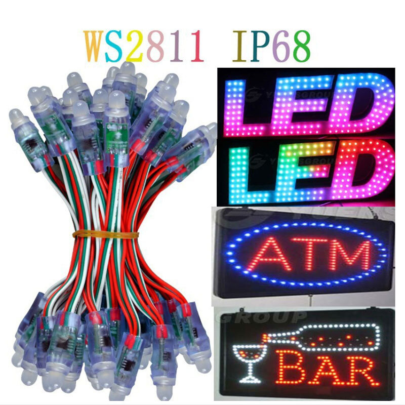 Водонепроницаемый яркий разноцветный фонарь для рекламы, IP68, 12 В, 5 Гб