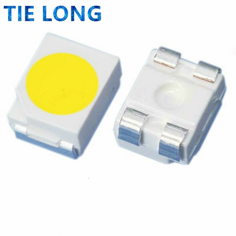 Diode lumineuse blanche Ultra brillante, 100 pièces, 3528 LED SMD, blanc chaud, 1210 3528