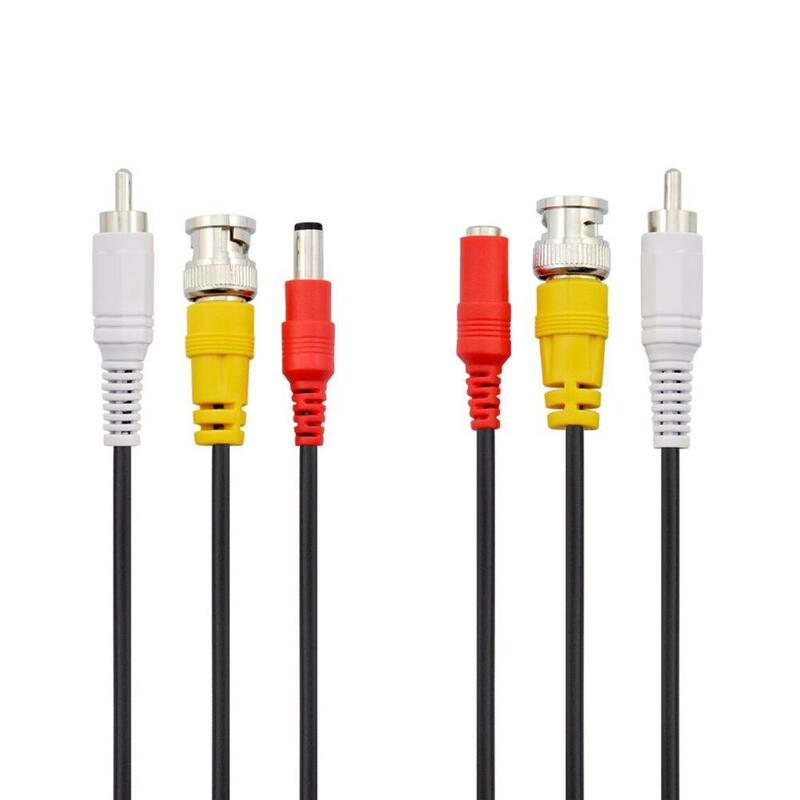Nowy BNC + RCA + złącze dc 3 w 1 kabel bnc zasilania wideo rozszerzenie audio Plug and Play kabel drutu dla monitoring