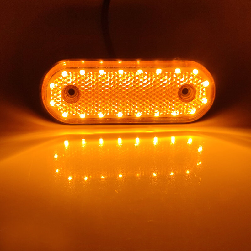 10x 20LED bursztynowy światło obrysowe boczne 24V LED tylna lampa obrysowa przyczepa kempingowa światła tylne do samochodów ciężarowych RV