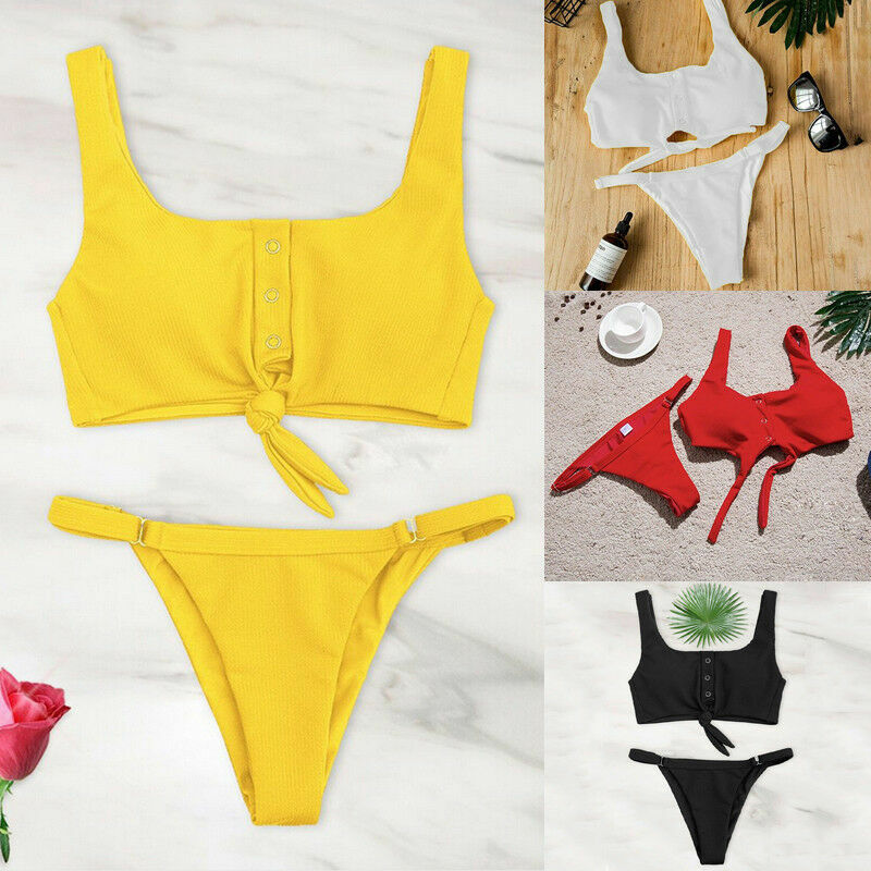 Hirigin 2020 Two-Pieces Sexy Women Bikini Set Bandage Push Up Padded Swimwear Swimsuit Bathing Suits Beachwear