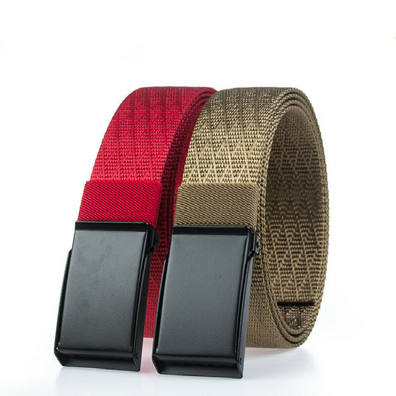 Cinturón táctico de nailon con hebilla de Metal para hombre y mujer, cinturón de diseño de alta calidad, a la moda, para viajes al aire libre, novedad