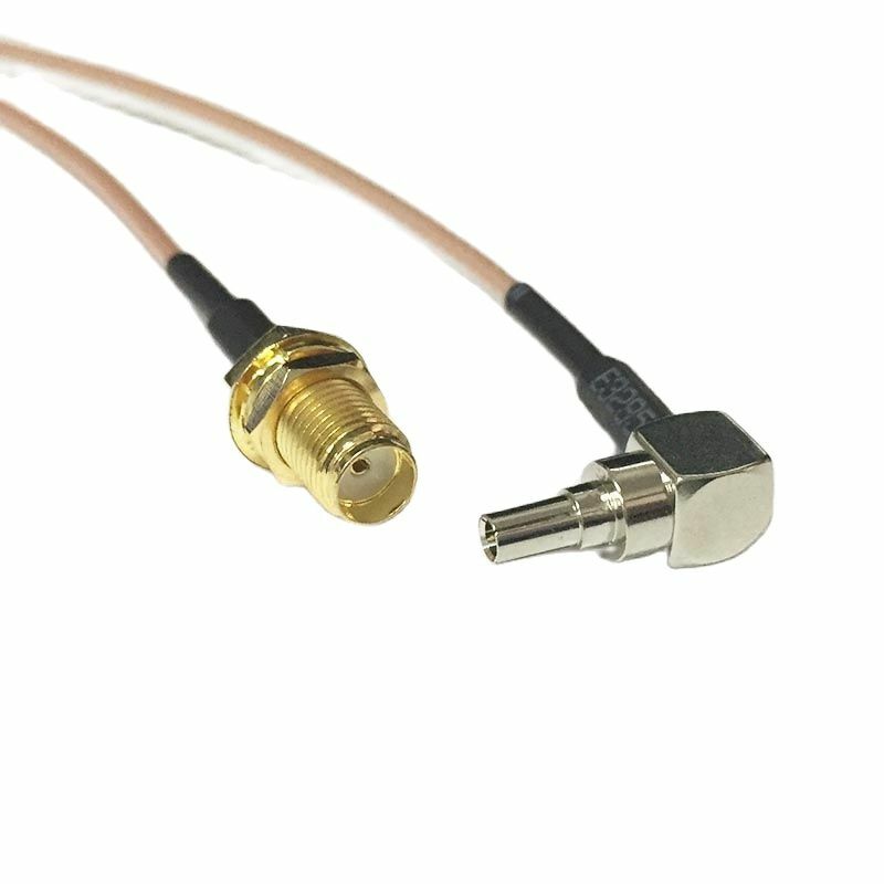 Cable Pigtail SMA hembra conector de mampara a CRC9 macho adaptador de ángulo recto 15cm 6 "/30cm/50cm/100cm