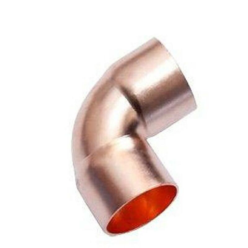 15mm Inner Dia x1.5mm Thickness Scoket Weld Copper End Feed 90 Deg Elbow Coupler Plumbing Fitting Water Gas Oil