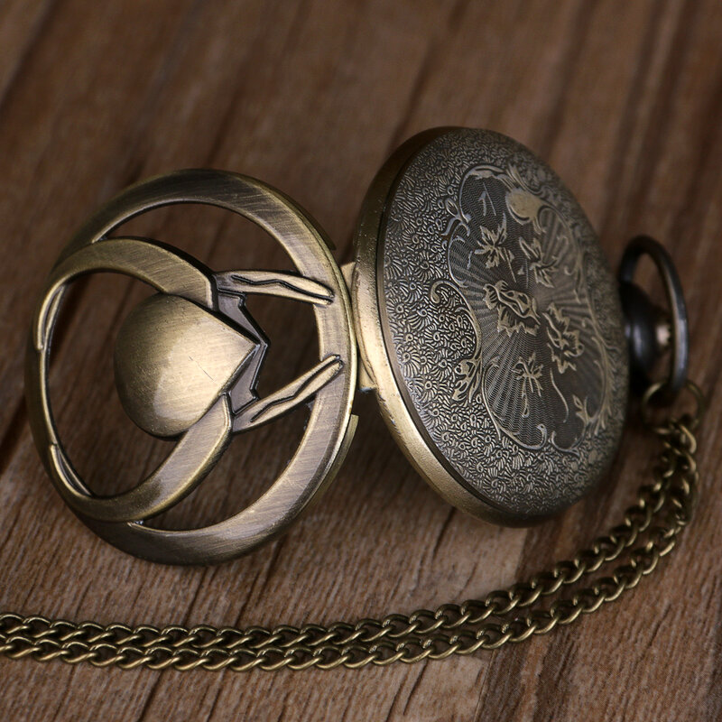 Reloj De bolsillo con colgante Retro LOki De Bolso, reloj De cuarzo con collar con cadena, regalo Fob, TD2074