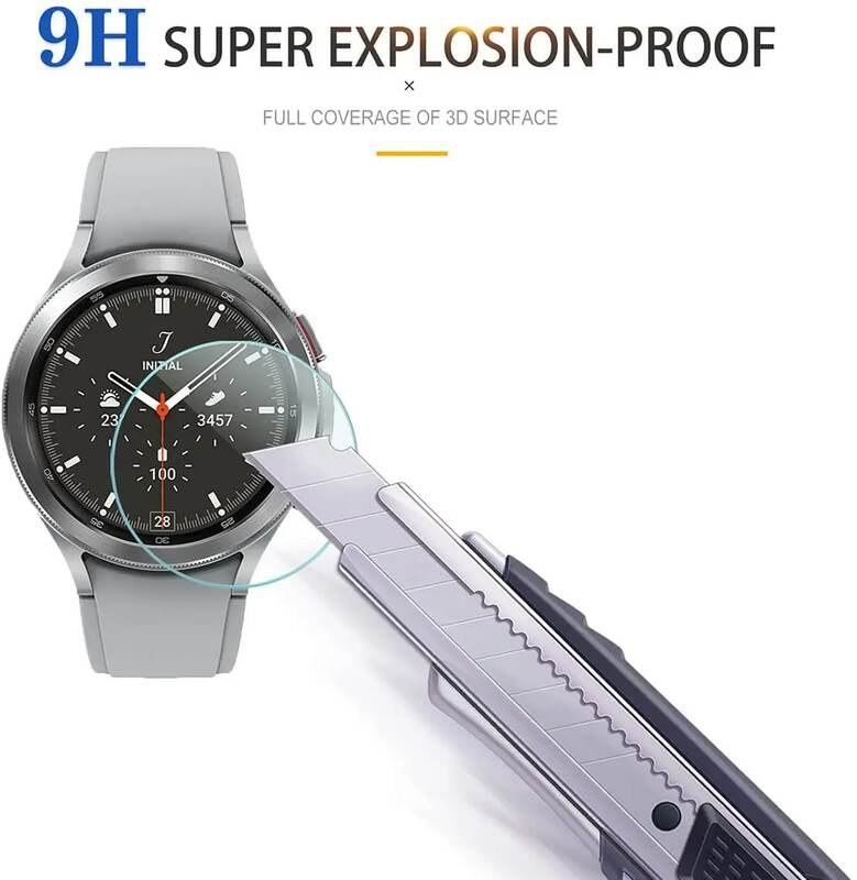 Protector de pantalla de vidrio templado para Samsung Galaxy Watch 5, 4, 40mm, 44mm, 45mm, 42mm, 46mm