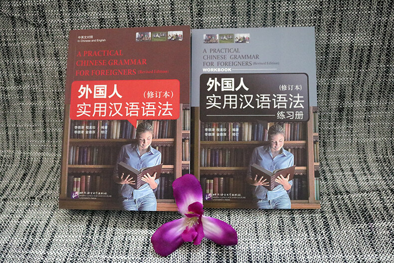 2pcs/set Chinese Learning Textbook and workbook / A PRACTICAL CHINESE GRAMMAR FOR FOREIGNERS in English and chinese Bilingual