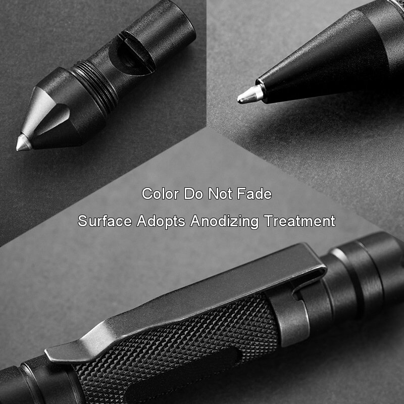 Multi Function Portable Tactical Pen Self Defense EDC Tool Emergency Whistle Window Breaker For Outdoor Camp Hiking Car Survival