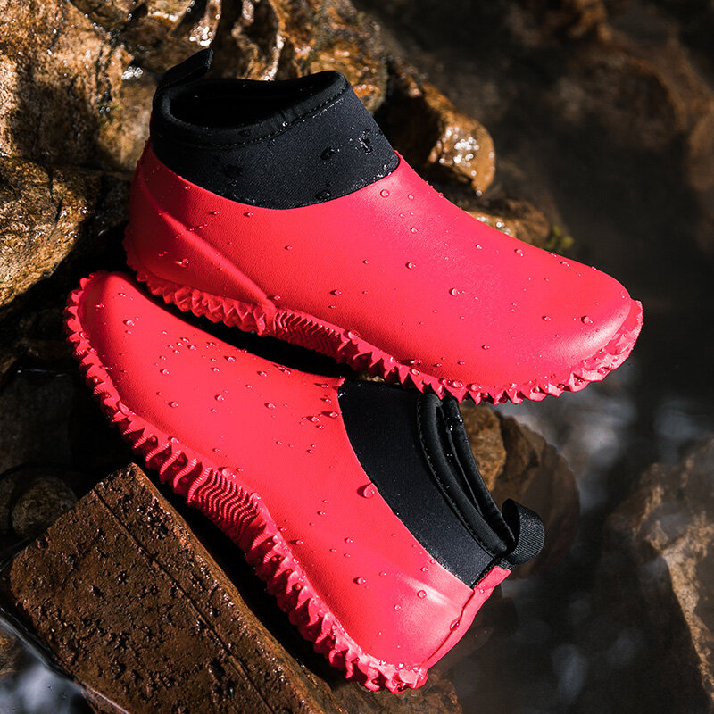 Rain shoes women's lightweight rain boots antiskid rubber shoes warm fashion women's waterproof water boots low top water shoes