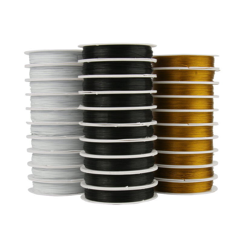 1 Roll/lots 0.35/0.38/0.45mm Resistant Strong Line Stainless Steel Wire Tiger Tail Beading Wire For Jewelry Making Finding