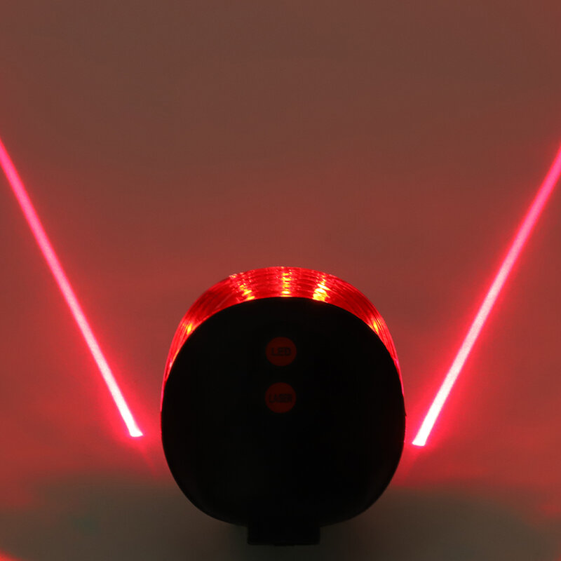 Waterdichte Fiets Fietsverlichting Achterlichten Led Laser Veiligheidswaarschuwing Fietsverlichting Fiets Staart Fiets Accessoires Licht