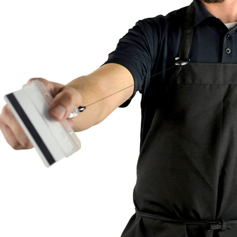 1pc supporto per Badge con nome a mezza carta orizzontale per accessori per carte di lavoro con passaggio scorrevole custodia per Badge ID Tag Badge Clip Holder