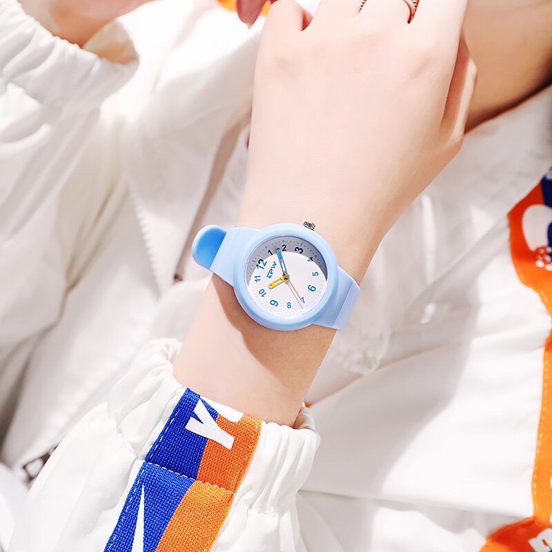 Jam tangan ukuran penuh mudah dibaca untuk anak perempuan sekolah wanita