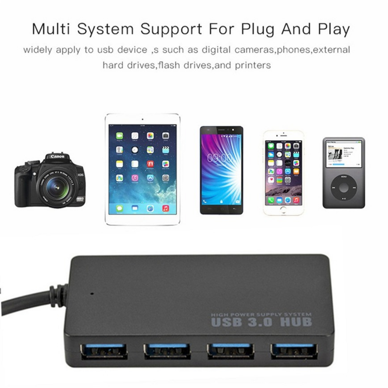 Grwibeou – HUB USB 3.0 haute vitesse, Multi USB, répartiteur 4 Ports, extenseur USB Multiple, accessoires d'ordinateur pour ordinateur portable et PC