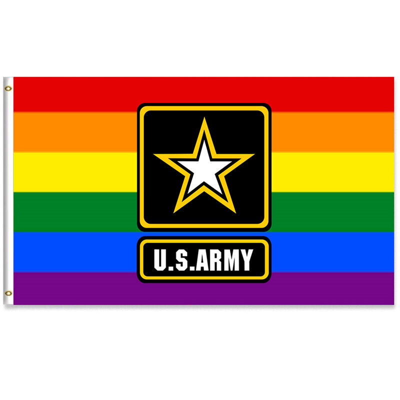 Bandera del Ejército de EE. UU., Bandera Gay, Arco Iris, LGBT, 150x90cm, 3x5 pies, arandelas de latón de poliéster 100D