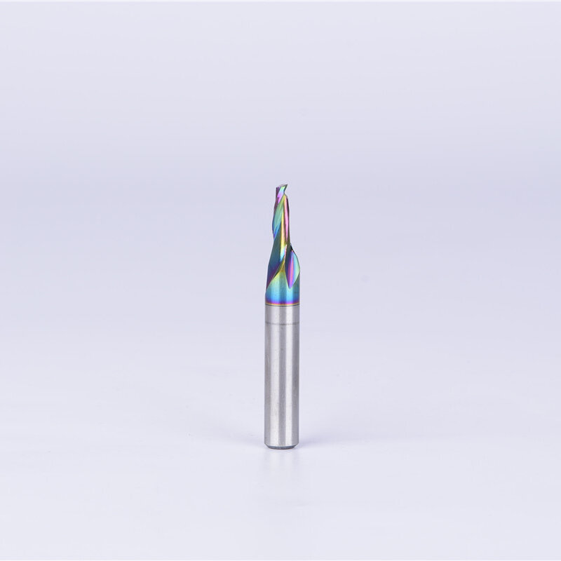 UCHEER 1pc SHK8mm single Flute DLC coating Aluminum Solid Carbide milling cutter End Mill router bits for CNC machine