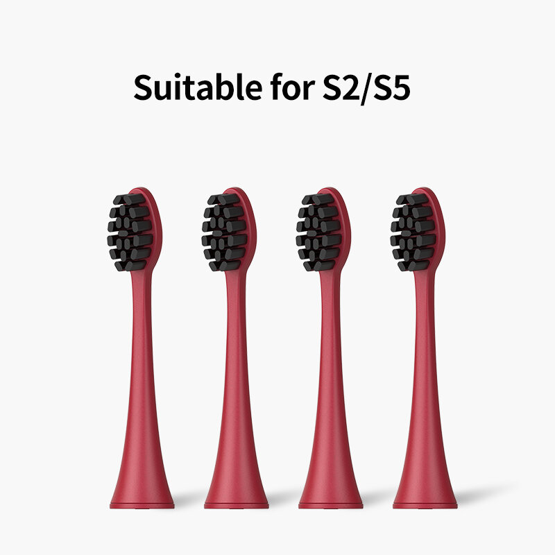 Seago-Original escova cabeça bicos para escova de dentes elétrica sônica, substituição para Gum saúde branqueamento, SG986, SG987, S2, SX, S5, 4pcs