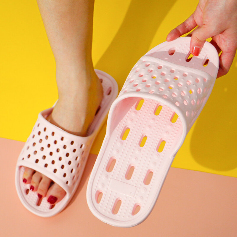 Zapatillas de baño antideslizantes con plataforma para Hombre y mujer, chanclas suaves de PVC silenciosas, para el verano
