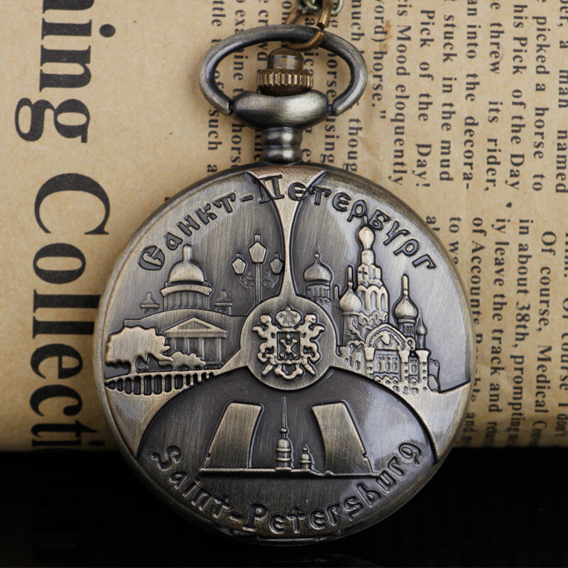 Gravado Exquisite Padrão Quartz Pocket Watch Vintage Lembrança Melhor Presente CF1417
