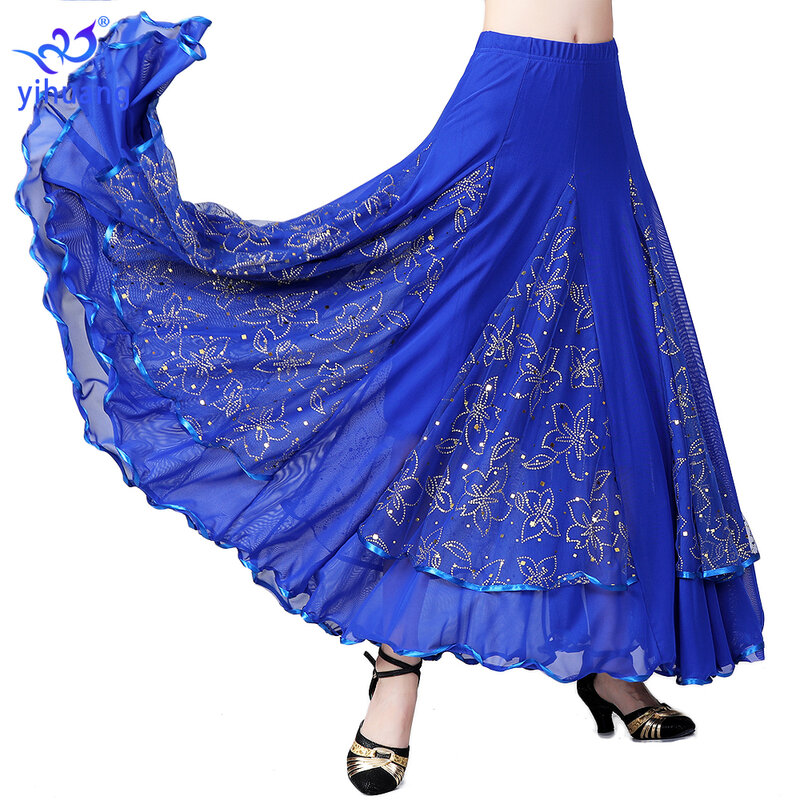 2021 New Ballroom Dance Costumes Performance Wear Modern Standard Tango Waltz Party Skirts Practice Skirt