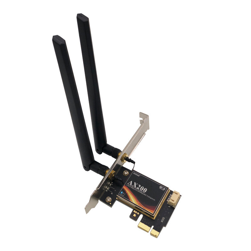 3000Mbps Wifi 6 Wireless AX200 Desktop PCIe Wifi Adapter Bluetooth 5.1 802.11ax Dual Band 2.4G/5GHz PCI Express Network Card
