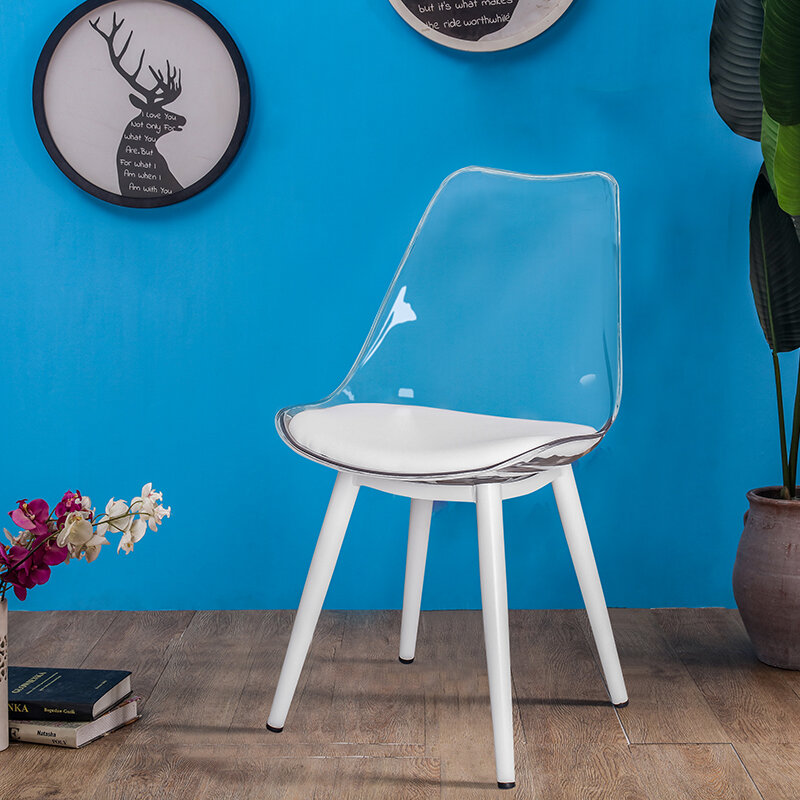 Nordic dom umeblowanie salon przezroczysty akryl PC wysokie stołki jadalnia krzesło kuchenne do wypoczynku stołek barowy ławka do przechowywania