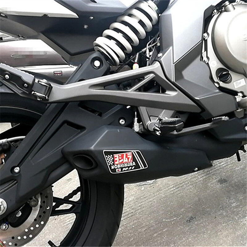 Calcomanía de tubos de escape de motocicleta, calcomanías de silenciador resistentes al calor 3D de aluminio para Yoshimura, Honda, Yamaha, Suzuki, BMW